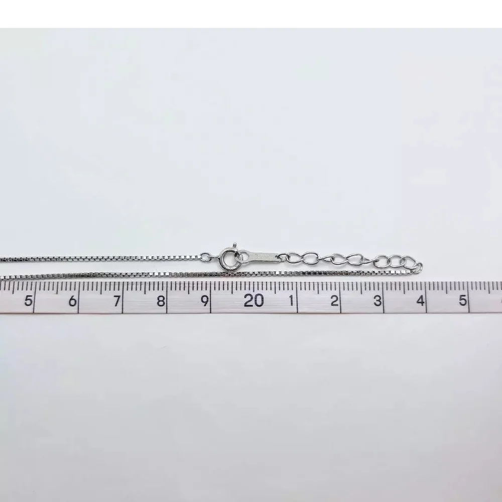 Tasaki Noevir Akoya Pearl & Diamond Lariat Pendant Necklace*Silver *15-16